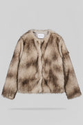 Manteau en fausse fourrure M-VALOU BLANC IVOIRE CHINE - 1