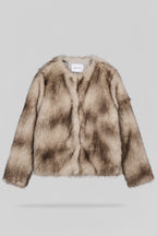 Manteau en fausse fourrure M-VALOU BLANC IVOIRE CHINE - 1