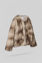 Manteau en fausse fourrure M-VALOU BLANC IVOIRE CHINE - 2