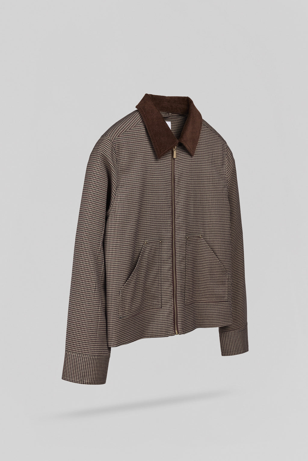 Blouson micro carreaux B-KARO WOLF BEIGE - 2