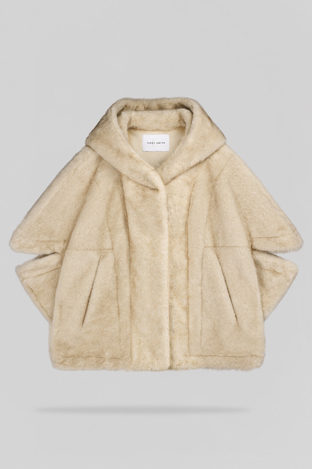 Blouson en fausse fourrure B-ANOUK WOLF BEIGE - 1