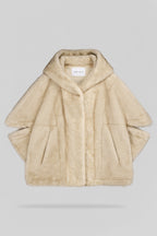 Blouson en fausse fourrure B-ANOUK WOLF BEIGE - 1