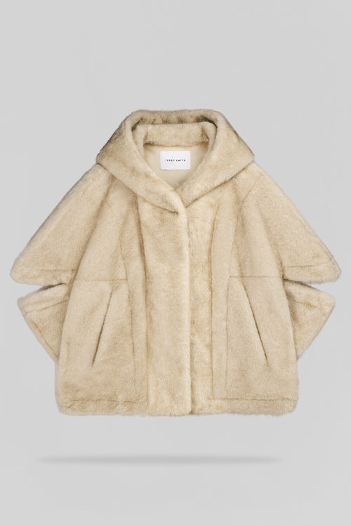 Blouson en fausse fourrure B-ANOUK WOLF BEIGE - 1