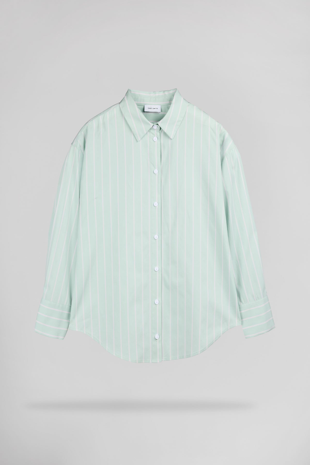 Chemise rayée C-CHARLINA STONE MINT - 1