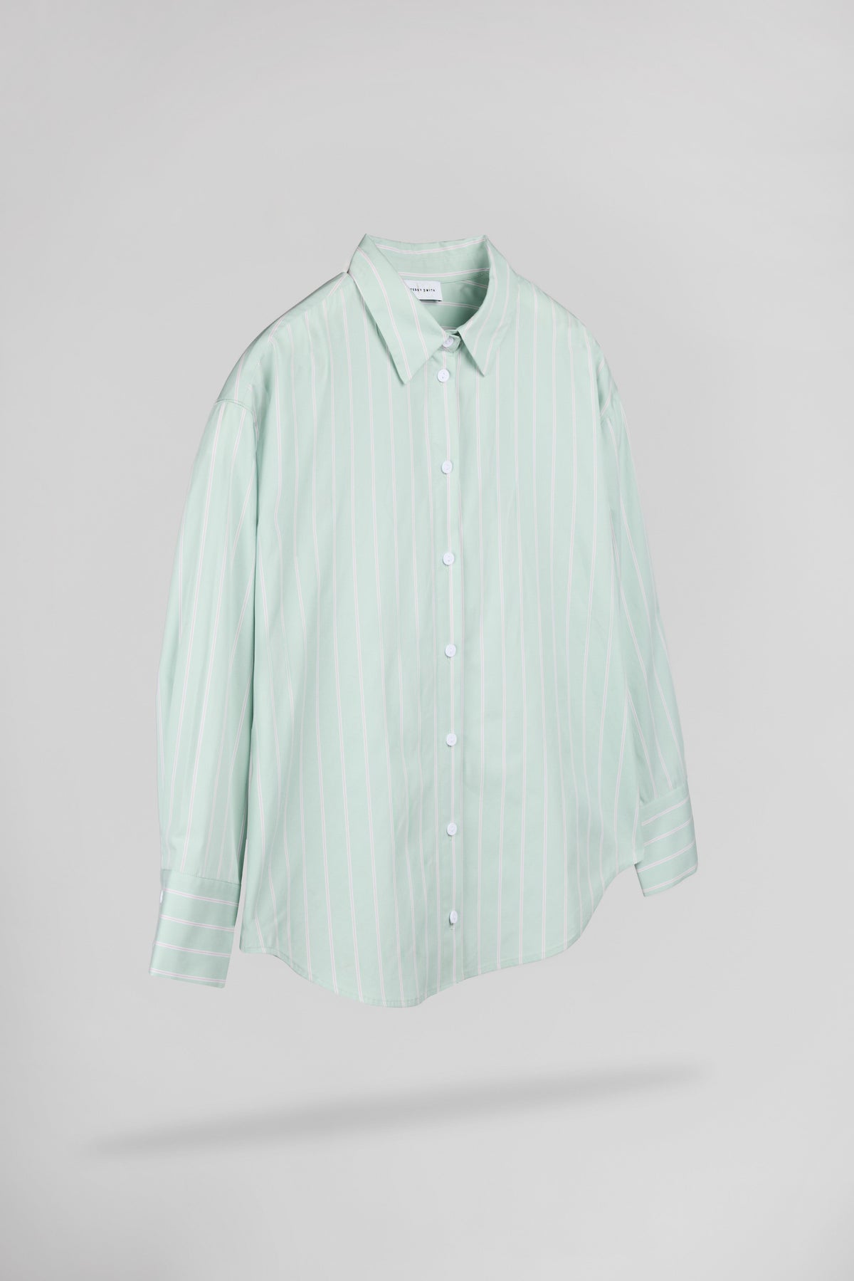 Chemise rayée C-CHARLINA STONE MINT - 2