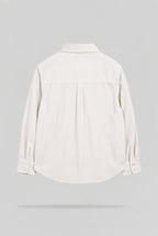 Chemise velours C-ALIA ML MIDDLE WHITE - 2