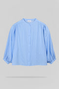 Chemise ample manches trois-quarts C-APOLINE ML BLEU CIEL - 1