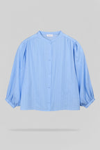 Chemise ample manches trois-quarts C-APOLINE ML BLEU CIEL - 1