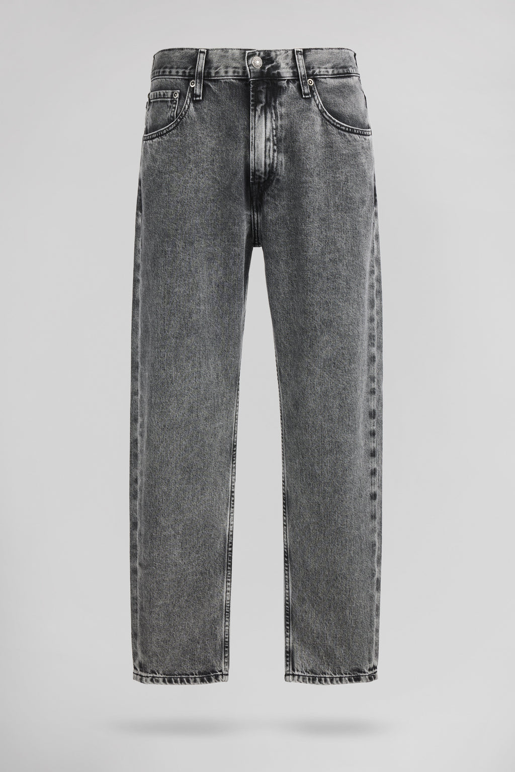 Jean relaxed DAD CROPPED GREY - 1