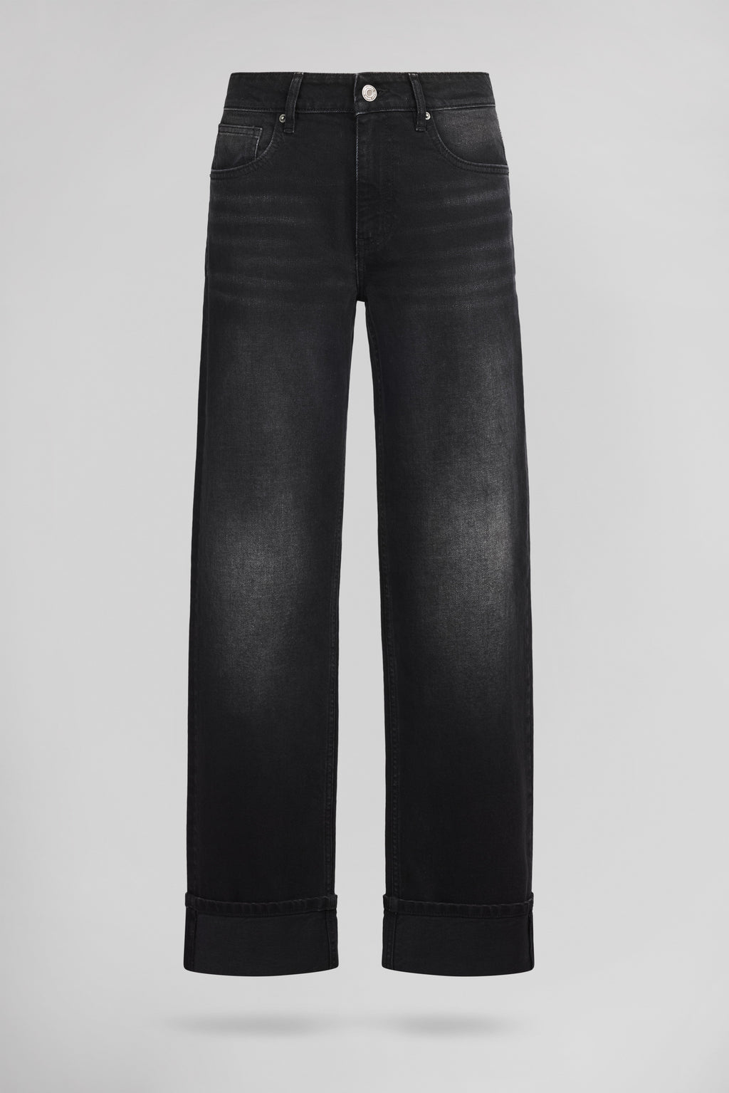 Jean bas raccourci BOYFRIEND BLACK USED - 1
