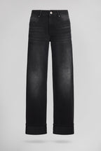 Jean bas raccourci BOYFRIEND BLACK USED - 1