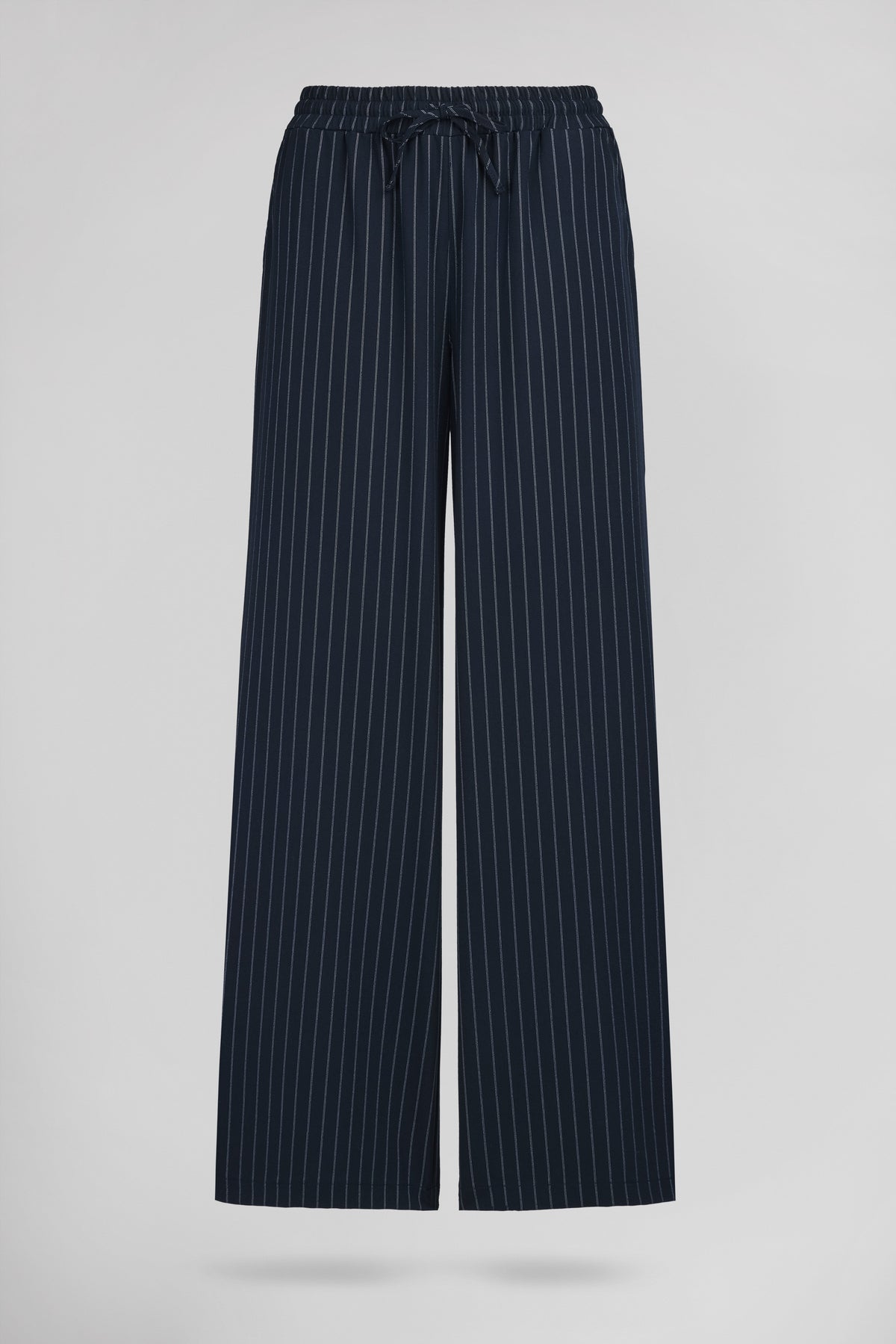 Pantalon fluide à rayures P-TENY TOTAL NAVY - 1