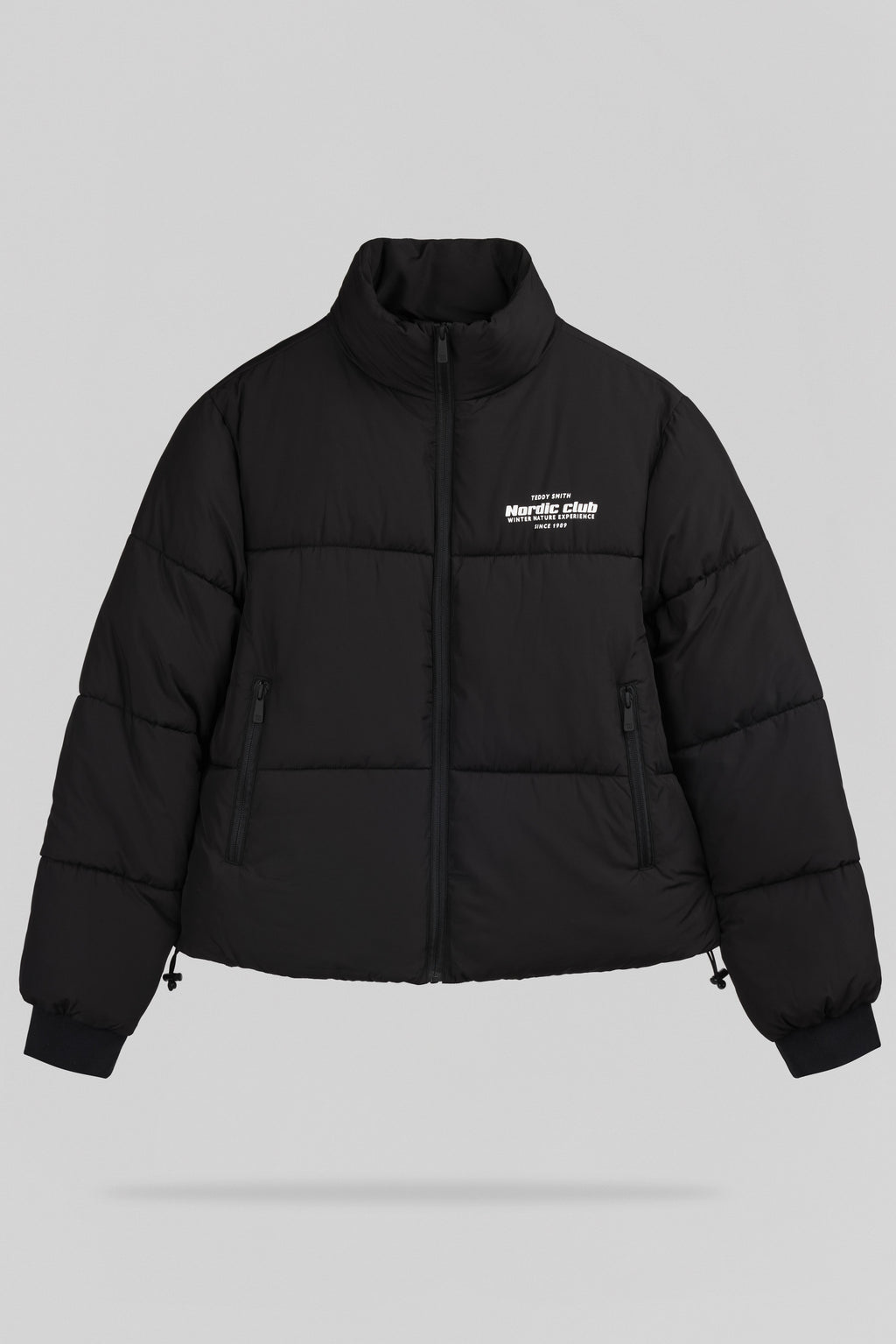 Blouson court matelassé B-AGATA NOIR - 1