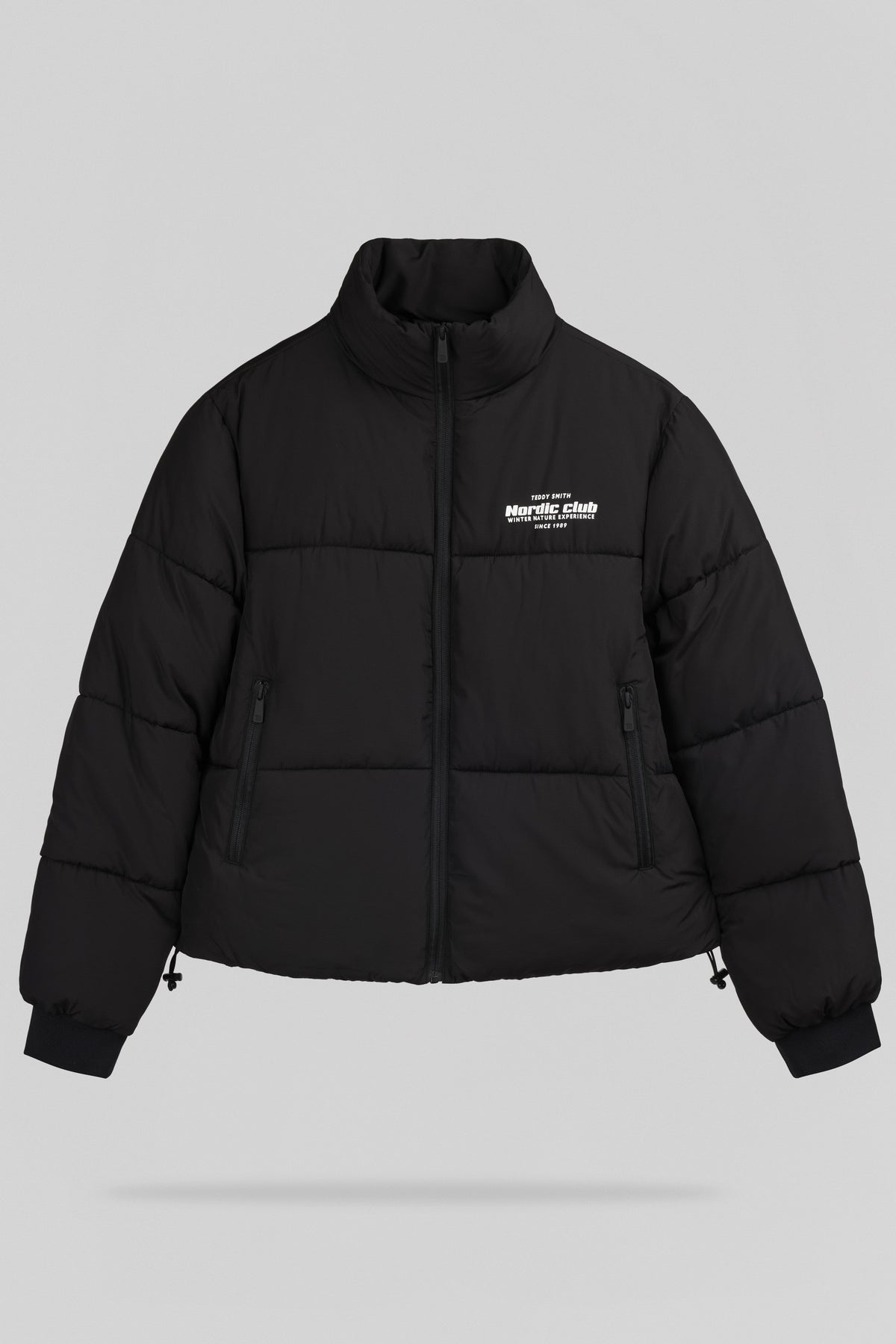 Blouson court matelassé B-AGATA NOIR - 1