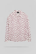 Chemise sérigraphiée coupe classique C-LIVIANA ML FRAMBOISE FONCE - 1