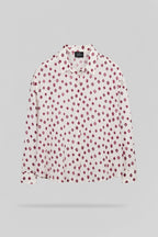 Chemise sérigraphiée coupe classique C-LIVIANA ML FRAMBOISE FONCE - 1