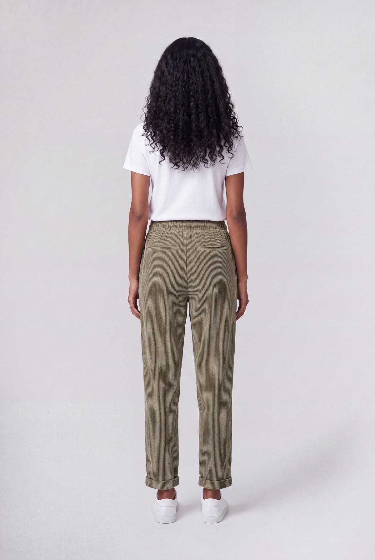 Pantalon en velours TEDDY VELOURS BLEACH KAKI - 2
