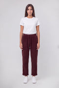 Pantalon en velours TEDDY VELOURS BORDEAUX FONCE - 1