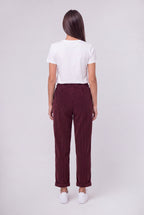 Pantalon en velours TEDDY VELOURS BORDEAUX FONCE - 2