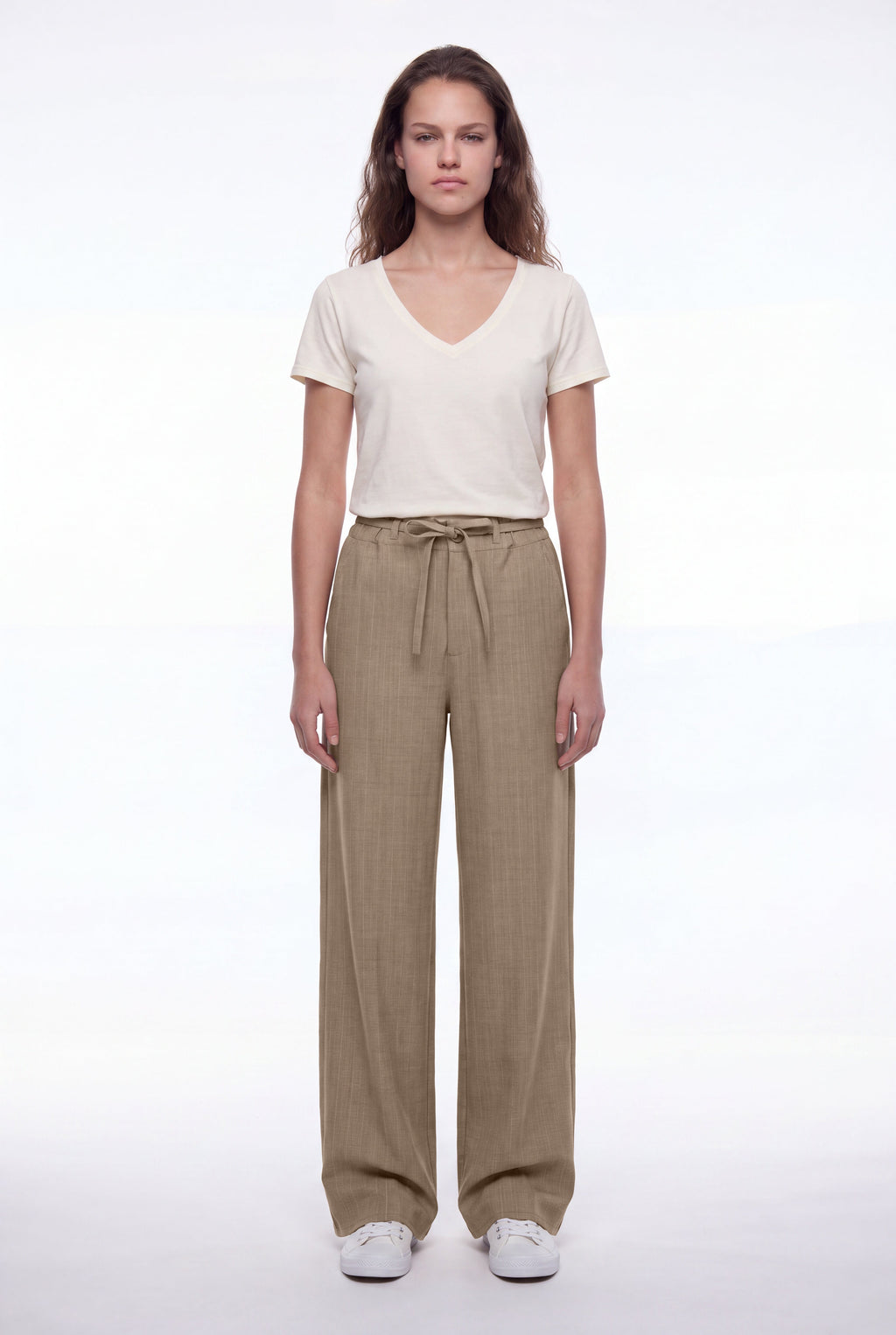 Pantalon relaxed fit P-TAYLOR WOLF BEIGE - 1