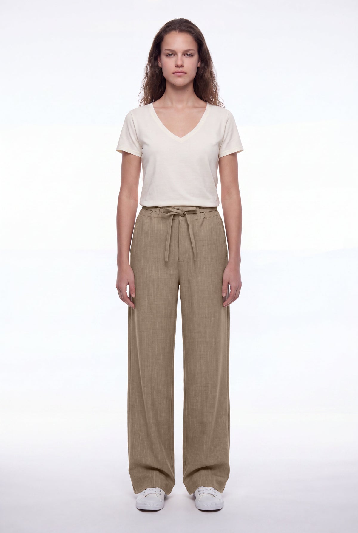 Pantalon relaxed fit P-TAYLOR WOLF BEIGE - 1
