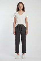 Pantalon ville aspect milano TEDDY CITY MELANGE BLACK - 1