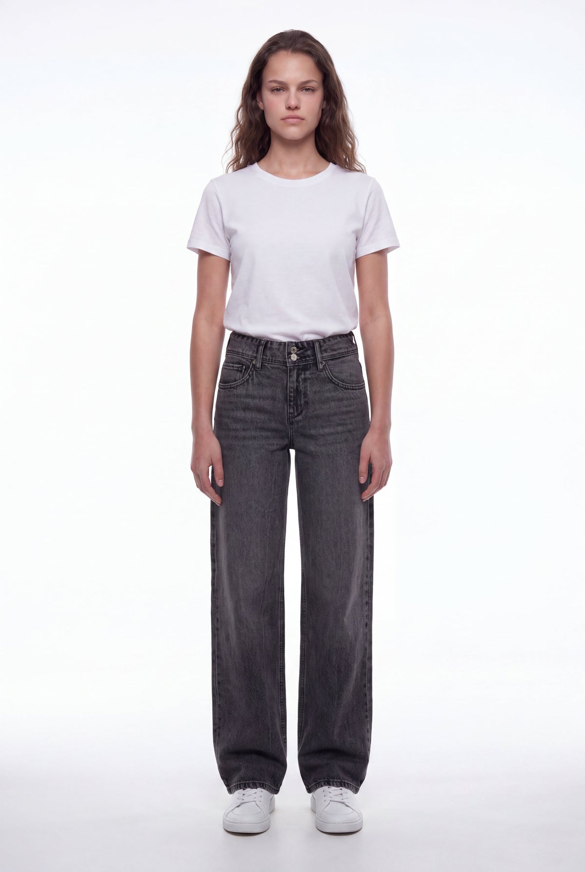 Jean fit loose P-GLADYS LOW WI NOIR - 1