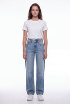 Jean fit loose P-GLADYS LOW WI FRIPP/INDIGO CLAIR - 1