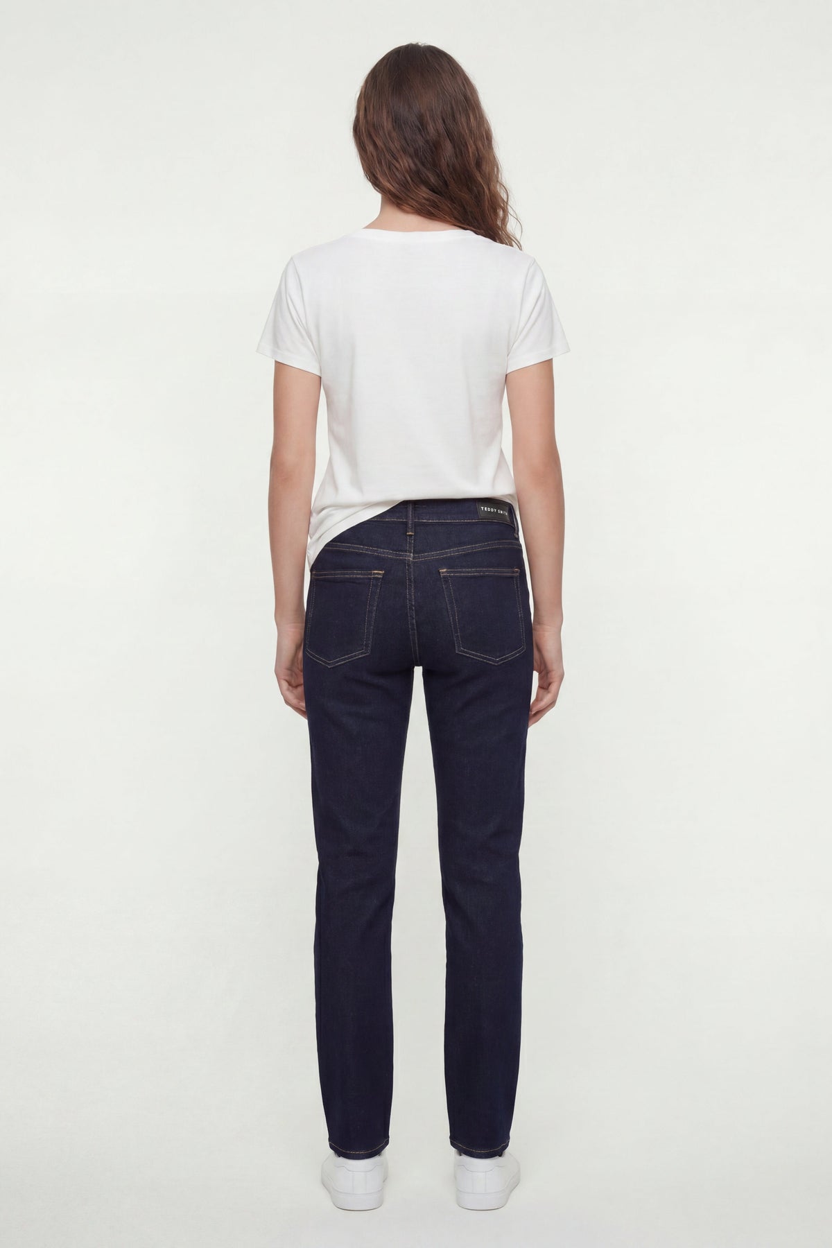 Jean skinny taille haute P-BELLA HW SKIN DARK BLUE - 2