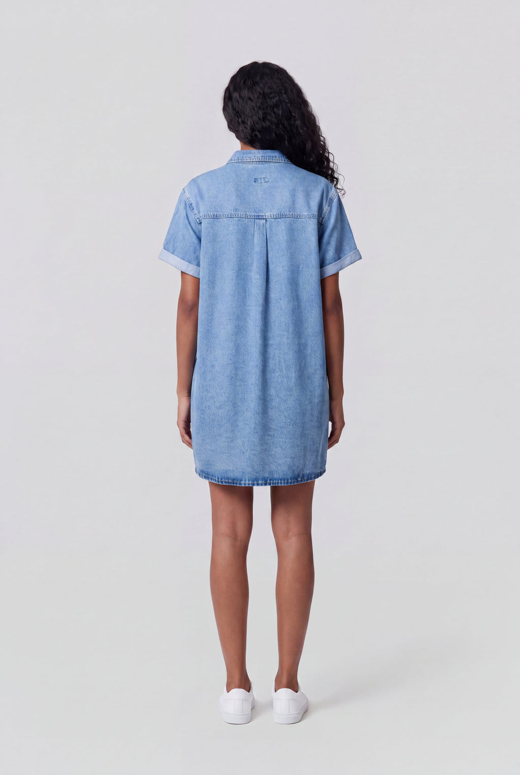 Robe courte en denim R-BLOSSOM MC FRIPP/INDIGO CLAIR - 2