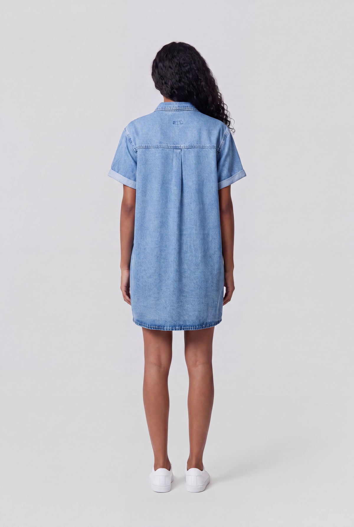 Robe courte en denim R-BLOSSOM MC FRIPP/INDIGO CLAIR - 2