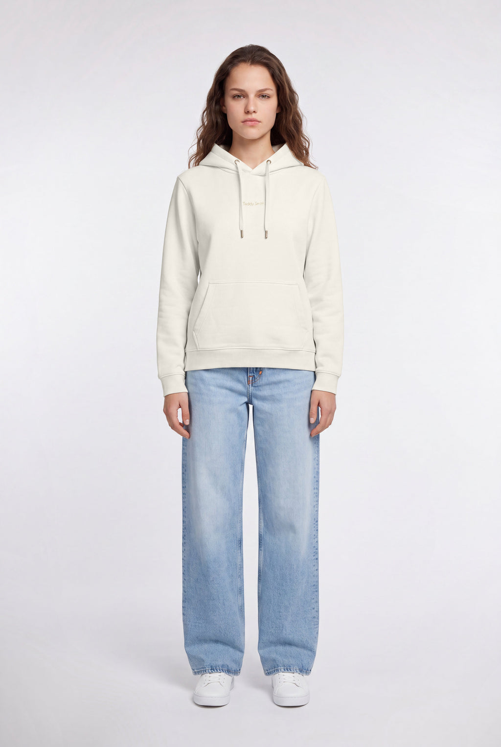 Sweat à capuche S-SOLENE MIDDLE WHITE - 1