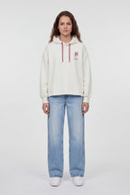 Sweat ample à capuche S-JULIETTE HOOD MIDDLE WHITE - 1