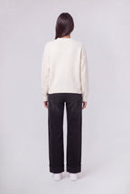 Pull oversize col V P-KEITH MIDDLE WHITE - 2