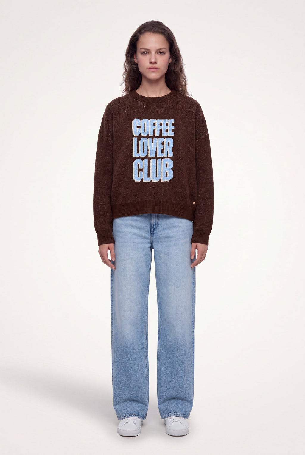Pull col rond P-AINA CHOCOLAT - 1