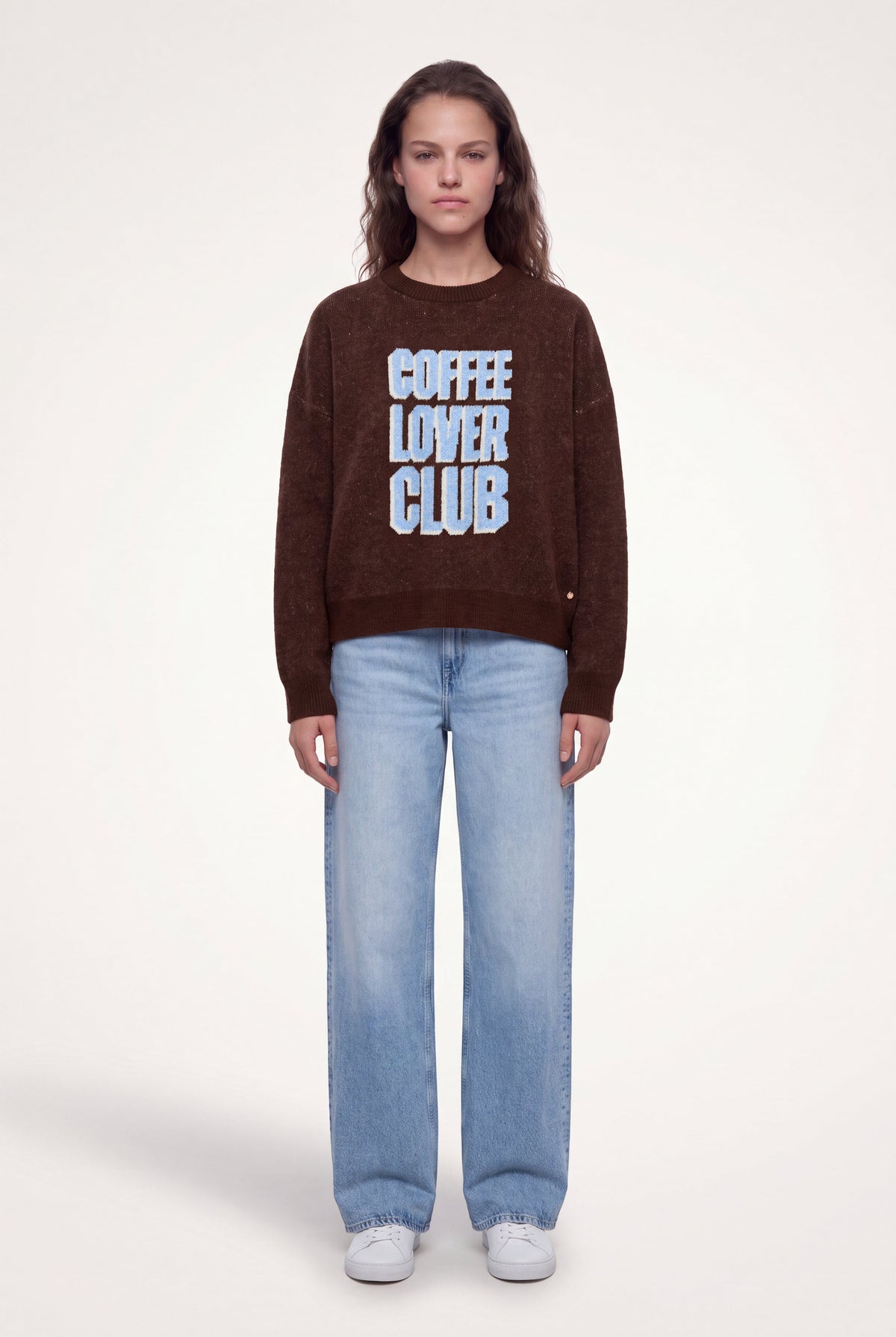 Pull col rond P-AINA CHOCOLAT - 1