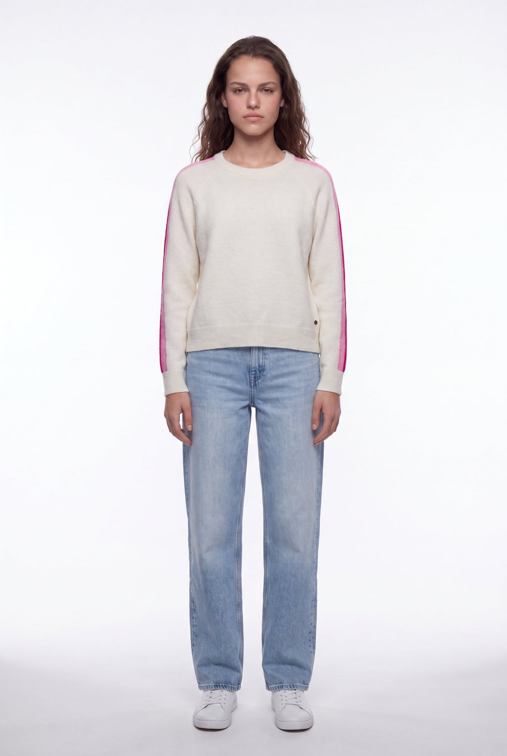 Pull col rond P-NANA MIDDLE WHITE - 1