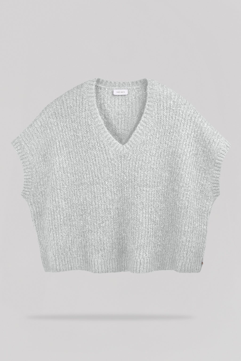 Pull oversize sans manches P-MALIA GRIS CHINE - 1