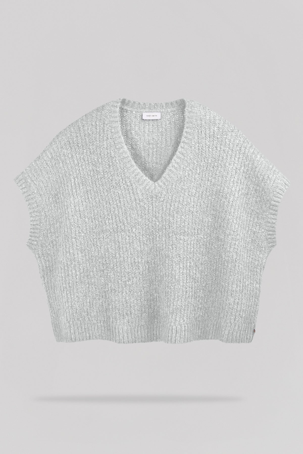 Pull oversize sans manches P-MALIA GRIS CHINE - 1