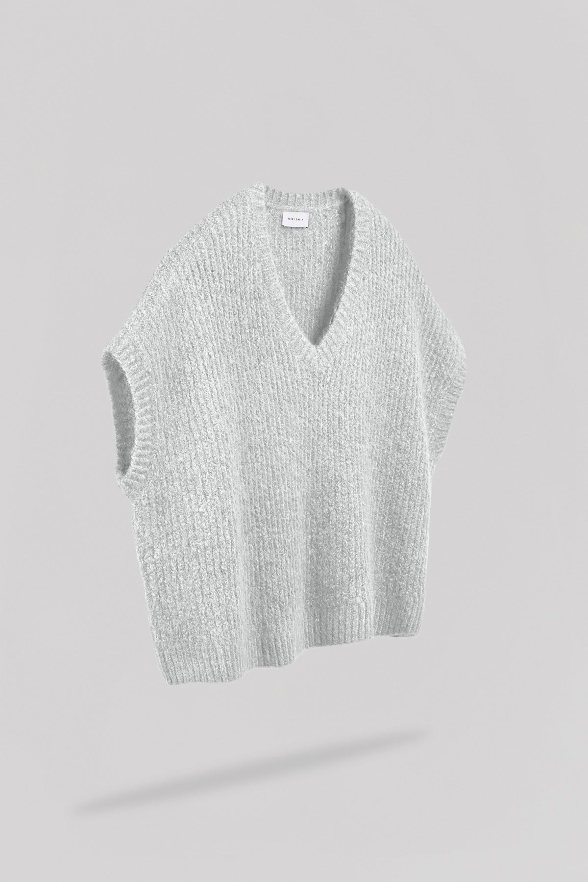 Pull oversize sans manches P-MALIA GRIS CHINE - 2