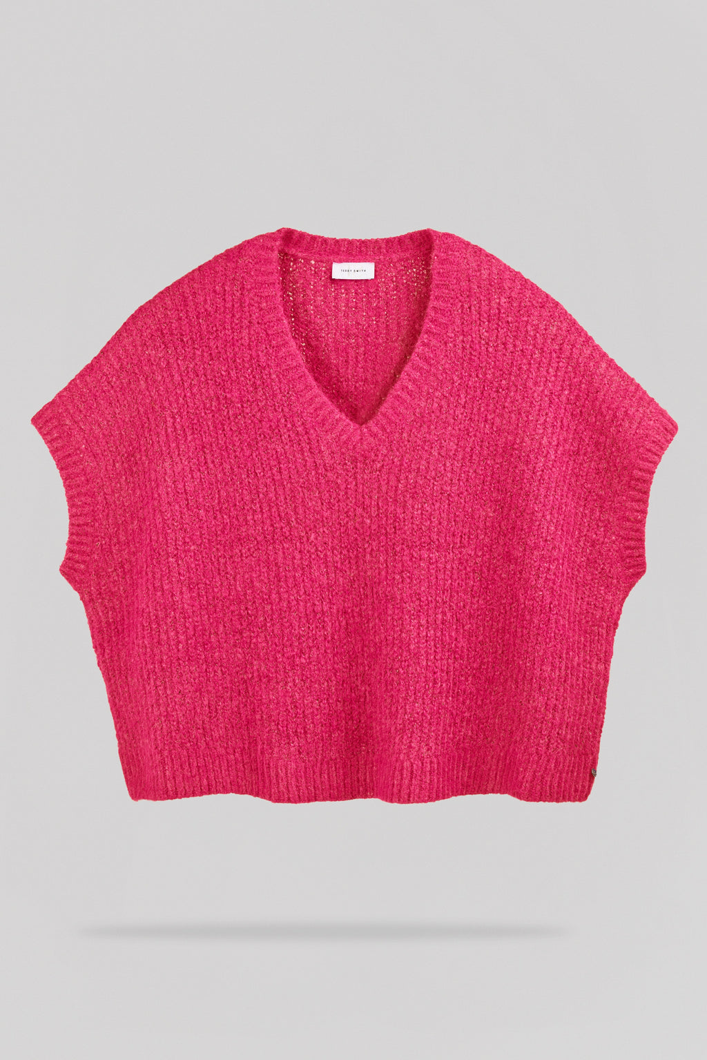 Pull oversize sans manches P-MALIA ROSE FLUO - 1