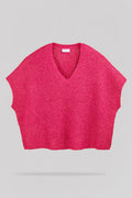 Pull oversize sans manches P-MALIA ROSE FLUO - 1