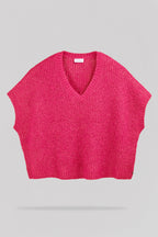 Pull oversize sans manches P-MALIA ROSE FLUO - 1
