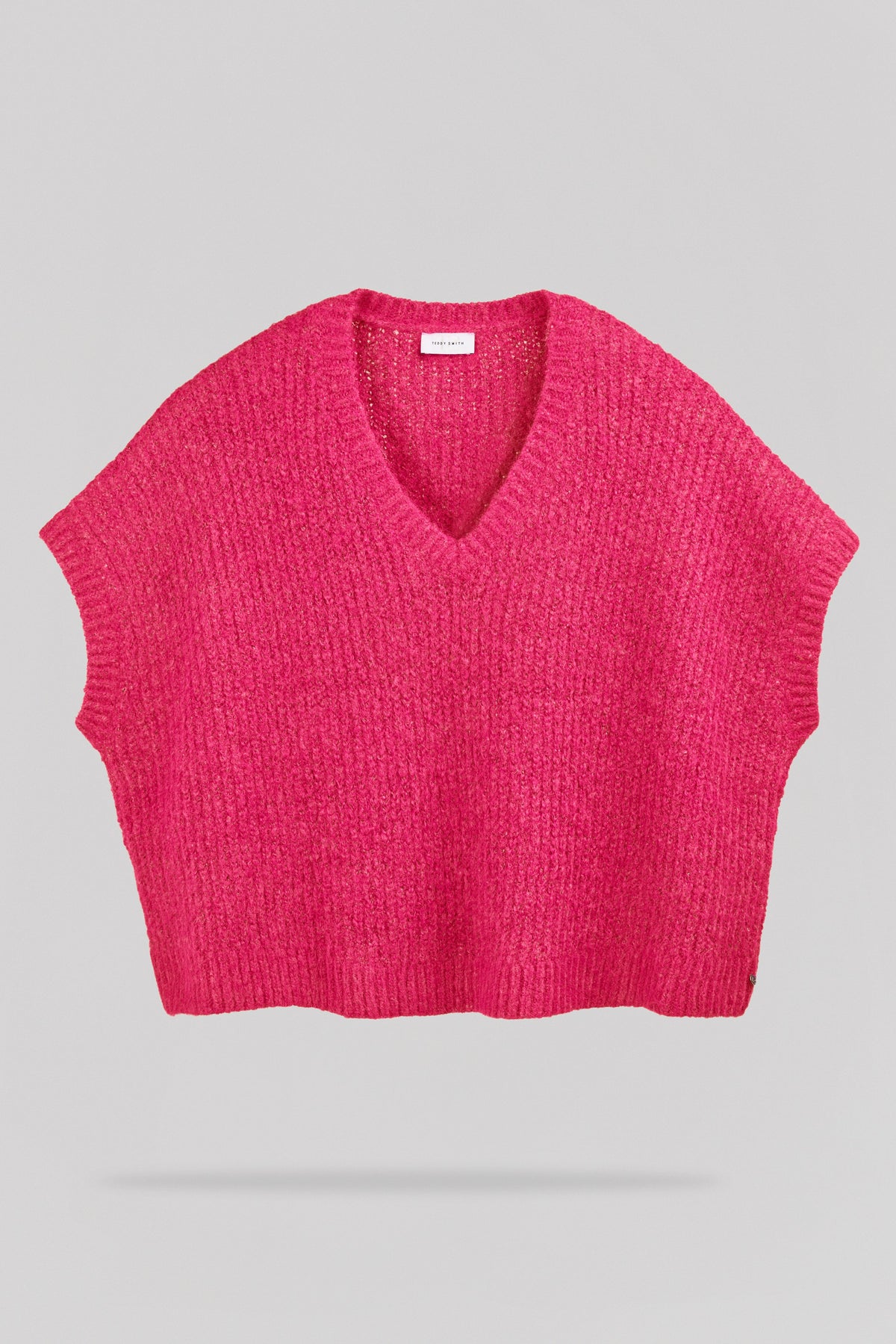 Pull oversize sans manches P-MALIA ROSE FLUO - 1