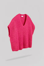 Pull oversize sans manches P-MALIA ROSE FLUO - 2