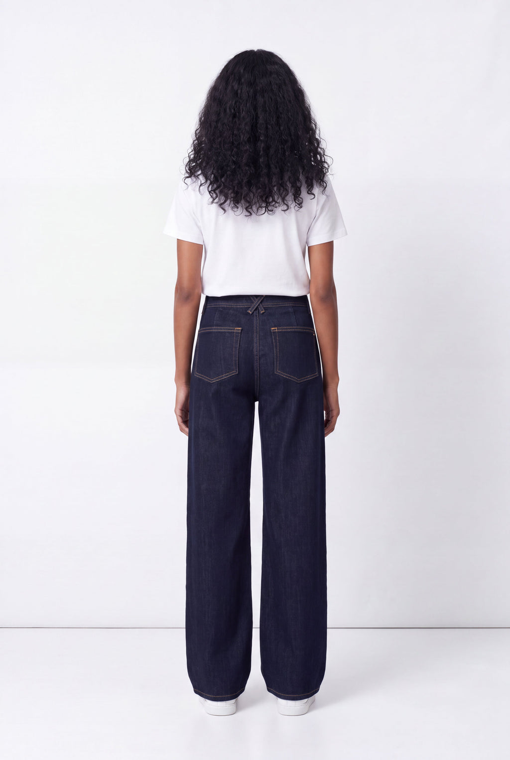 Jean flare taille haute P-JOSEFA 4PP DE DARK BLUE - 2