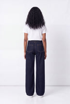 Jean flare taille haute P-JOSEFA 4PP DE DARK BLUE - 2