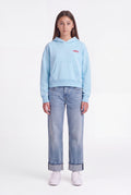 Sweat brodé S-BIRD HOODY JR BLEU CIEL - 1