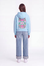 Sweat brodé S-BIRD HOODY JR BLEU CIEL - 2