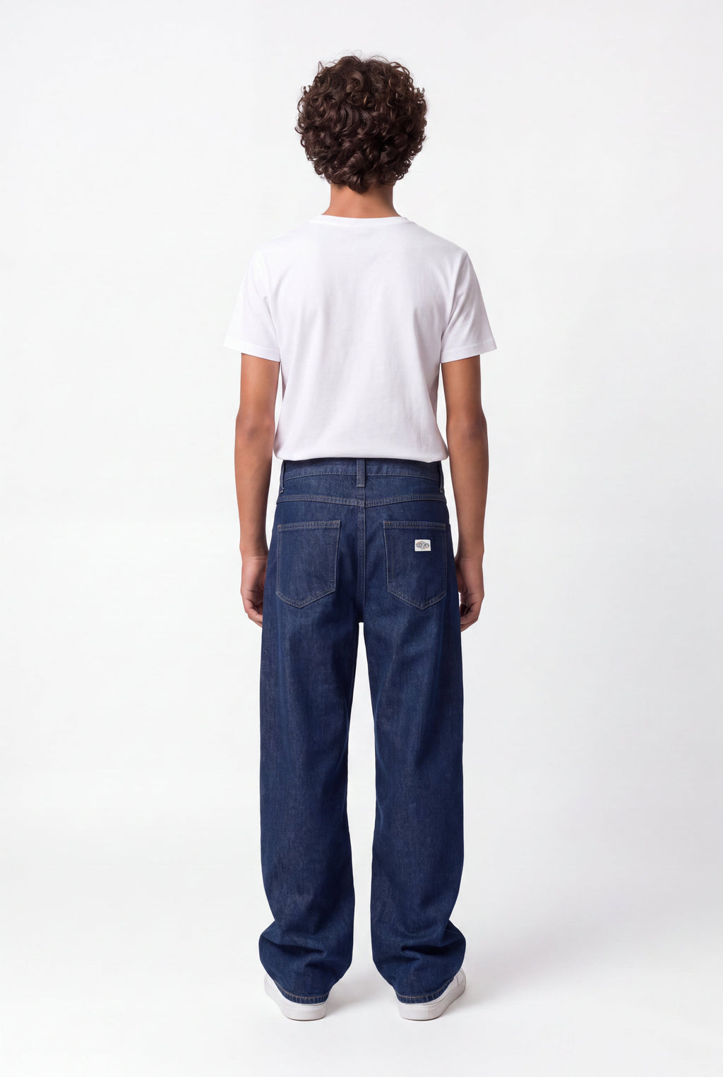 Jean droit denim pur coton MEMPHIS STRAIGH JR DARK BLUE - 2
